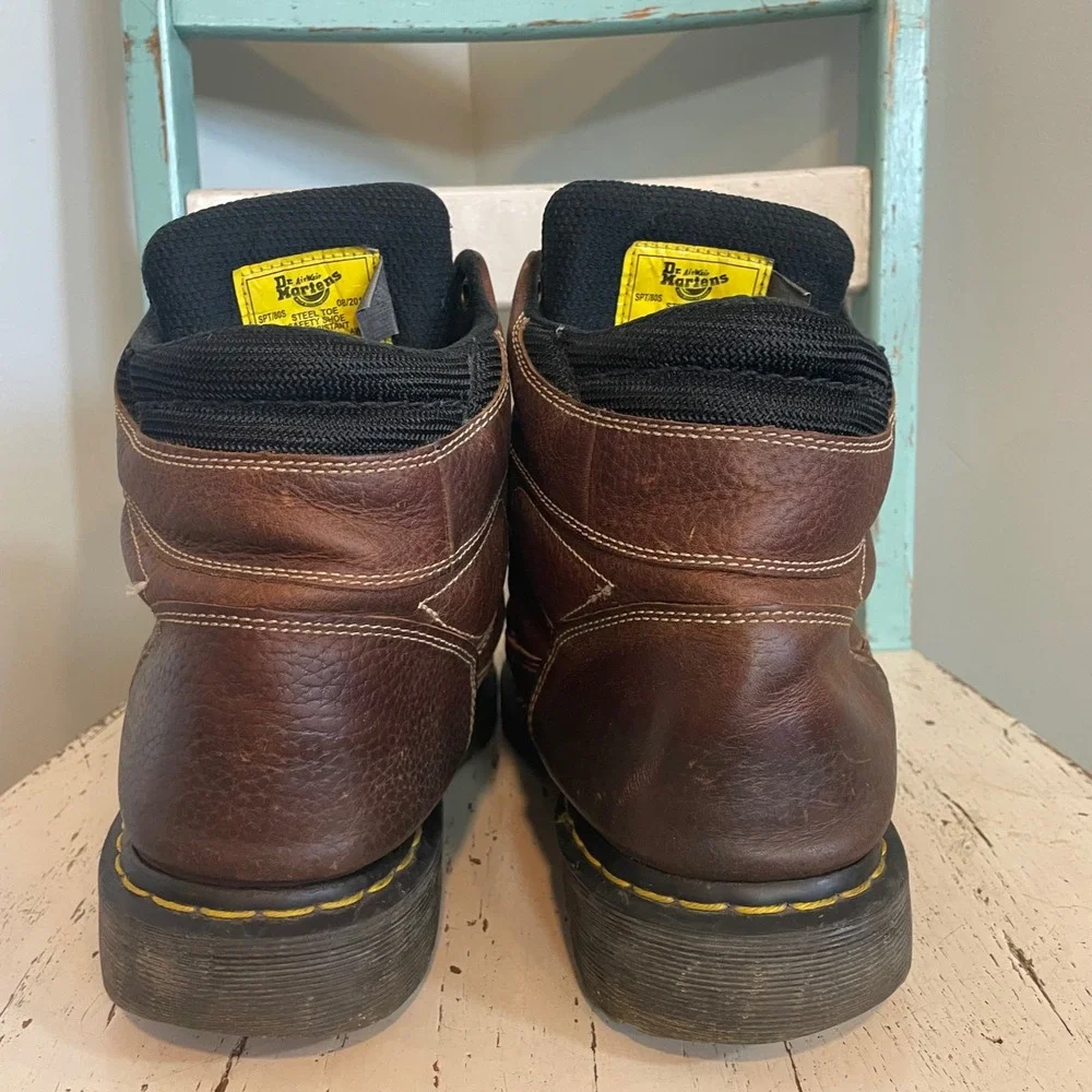 Dr Martens Industrial Ironbridge Steel Toe Work Boots Mens 13‎ Brown Leather DM